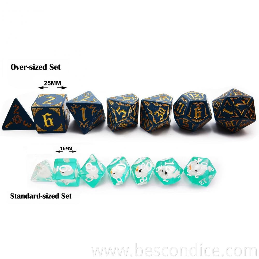 Fire Patterned 25mm Giant Dnd Dice Pathfinder Rpg Mtg 3